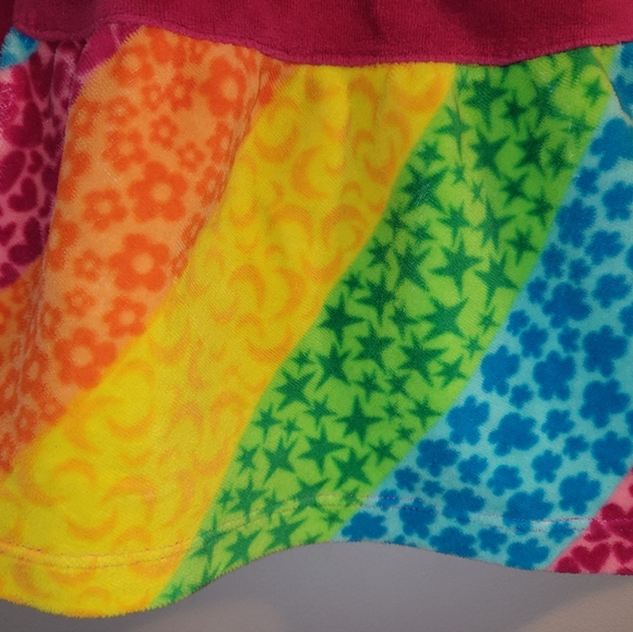 🌈 Agatha Ruiz de la Prada Pink Velour Rainbow Tunic Dress Toddler Girl 18 Month - Picture 4 of 5